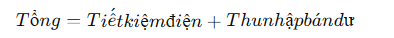 Tổng lợi ích hàng tháng