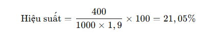 công thức tính hiệu suất